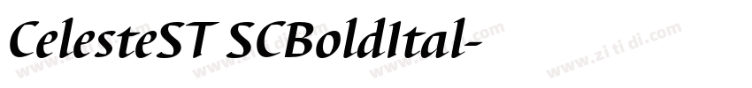 CelesteST SCBoldItal字体转换